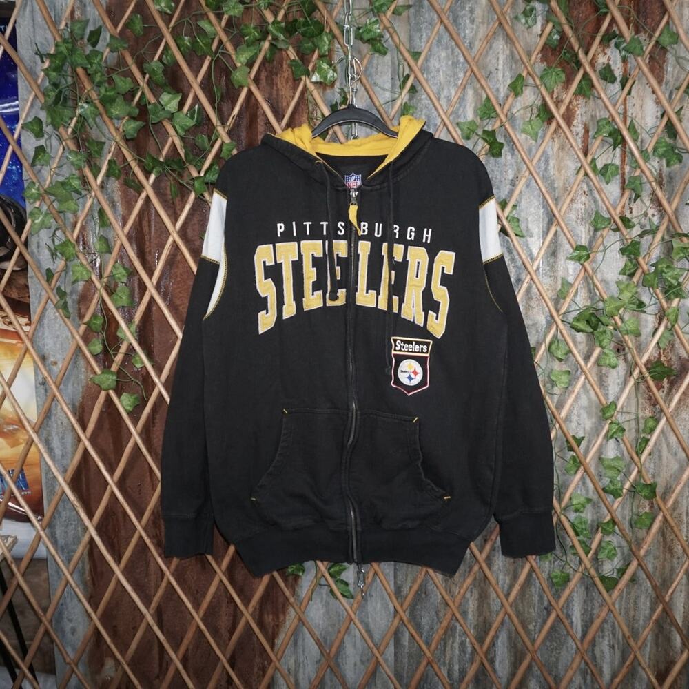 M - Vintage Y2K Nfl Hoodies pittsburgh steelers embroidered